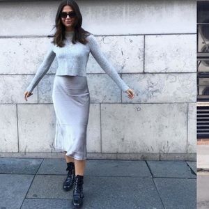 All Saints 2 piece sweater slip dress